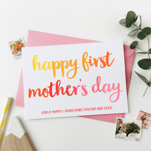 Personalised First Mother's Day Card - Clara and Macy
