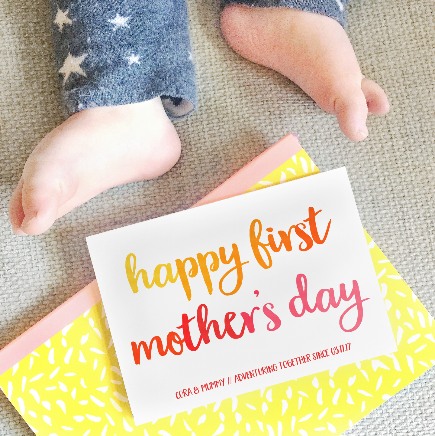 Personalised First Mother's Day Card - Clara and Macy