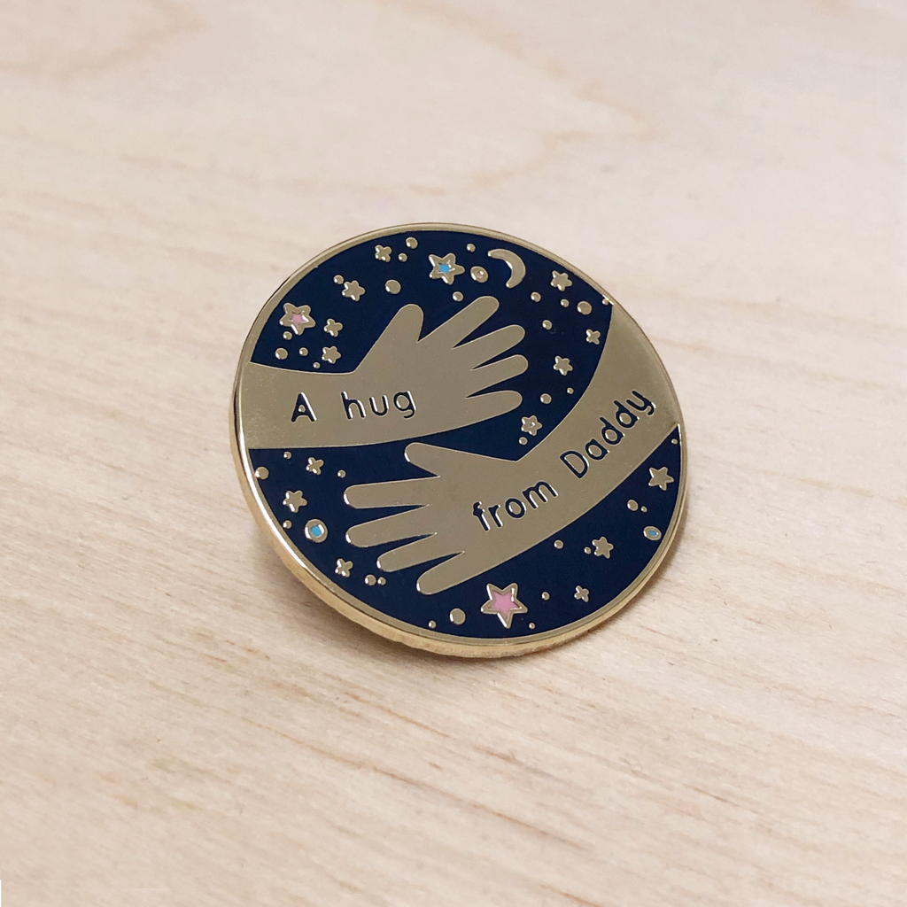 A Hug From Daddy Enamel Lapel Pin – Clara and Macy