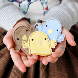 Make Your Own Bird Finger Puppets Craft Kit - Clara and Macy