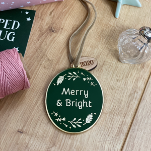 SECONDS / Merry & Bright Enamel Christmas Tree Decoration