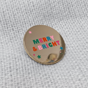 Pastel Merry And Bright Enamel Pin Badge - Clara and Macy