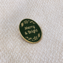 Merry And Bright Traditional Enamel Pin Badge - Clara and Macy