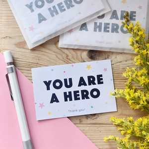 You Are A Hero Mini Pocket Cards Pack - Clara and Macy