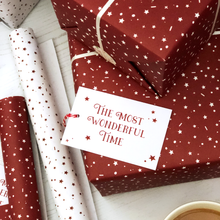 Red Stars 'Wonderful Time' Mixed Wrapping Paper Set - Clara and Macy