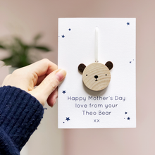 Personalised Mother's Day Bear Token Card - Clara and Macy