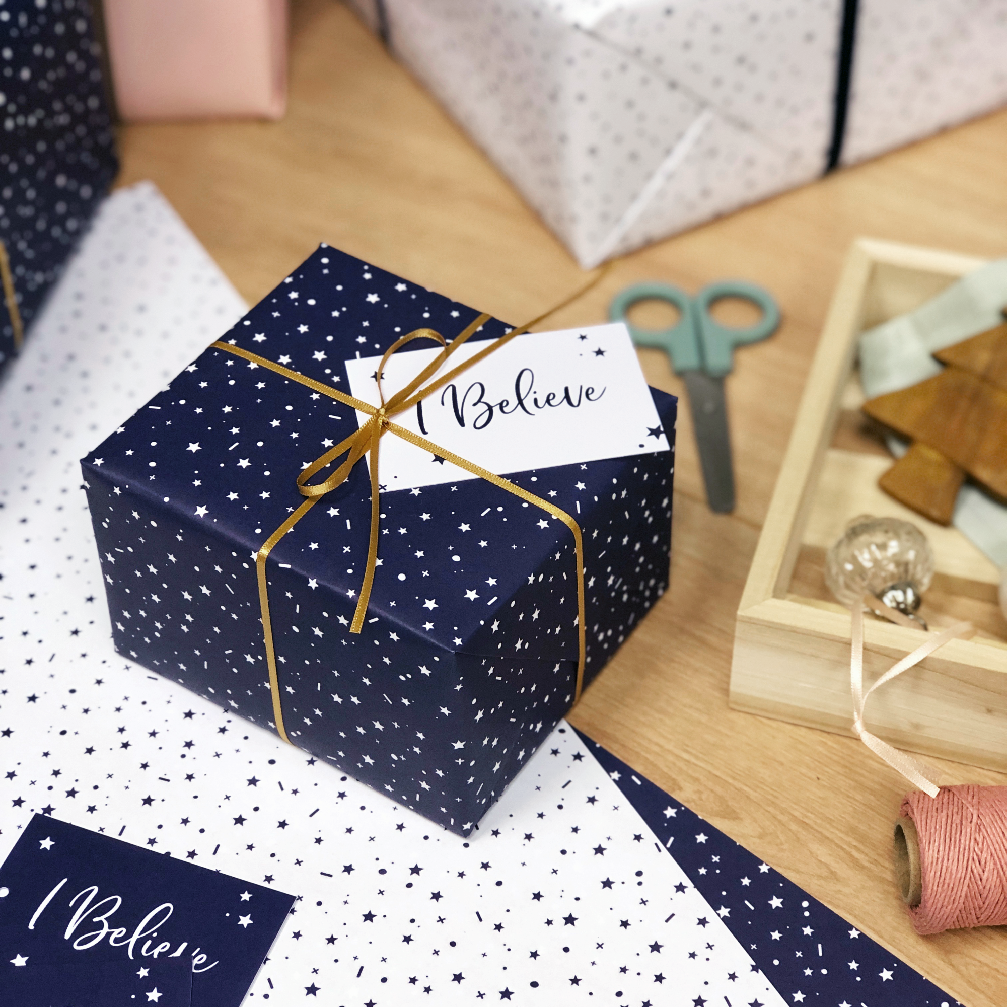 Navy shop wrapping paper