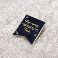 The Most Wonderful Time Navy Enamel Pin Badge - Clara and Macy
