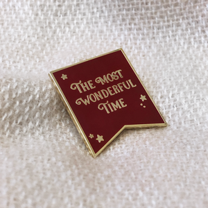 The Most Wonderful Time Navy Enamel Pin Badge - Clara and Macy