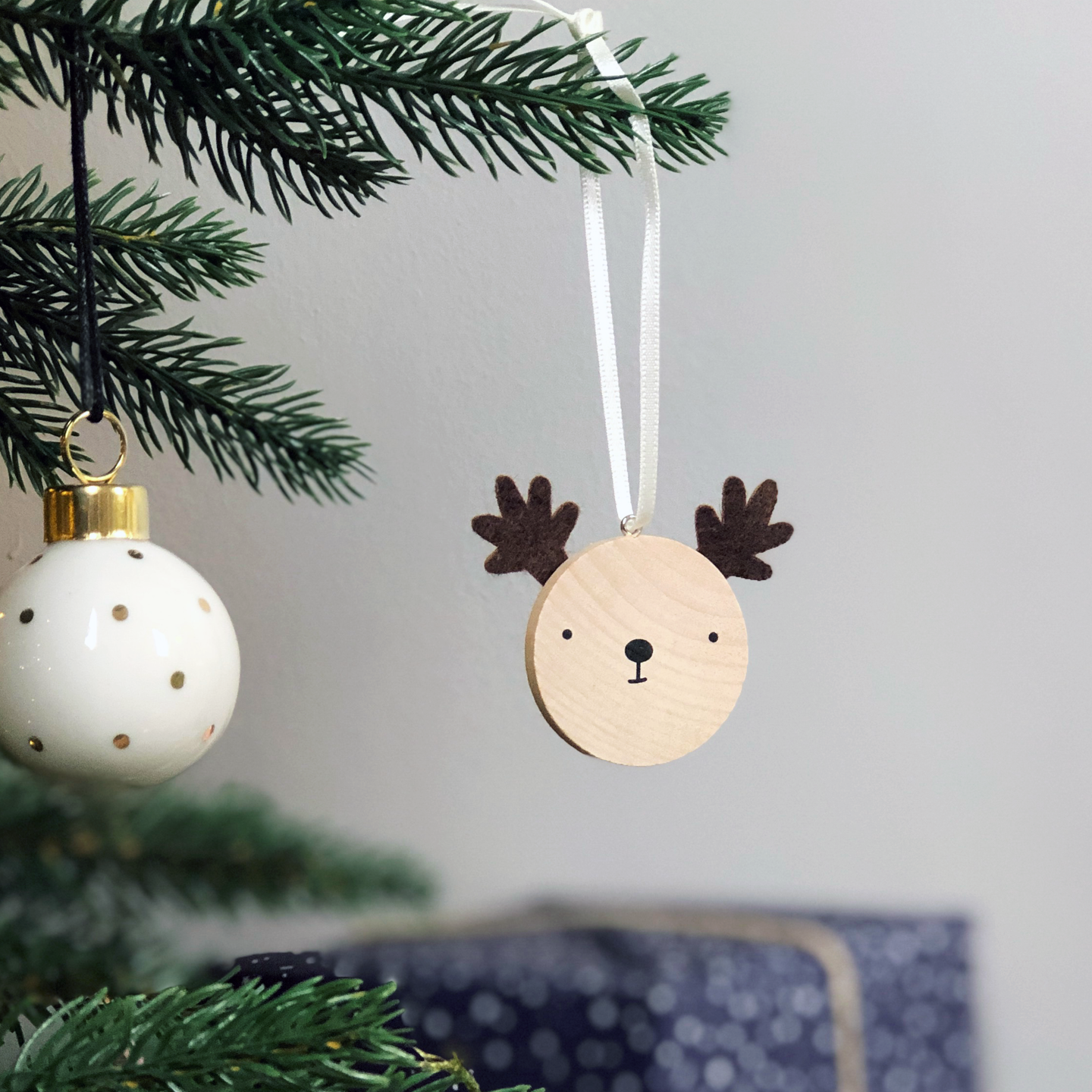 Tiny Reindeer Christmas Tree Decoration - Clara and Macy