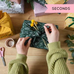 SECONDS / Reusable Greenery Fabric Gift Wrap