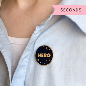 SECONDS / Hero Enamel Pin Badge