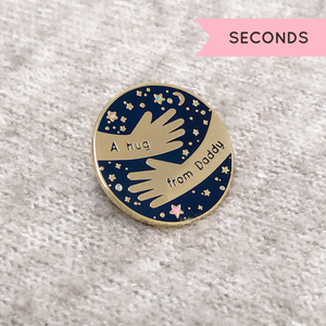 SECONDS / A Hug From Daddy Enamel Lapel Pin