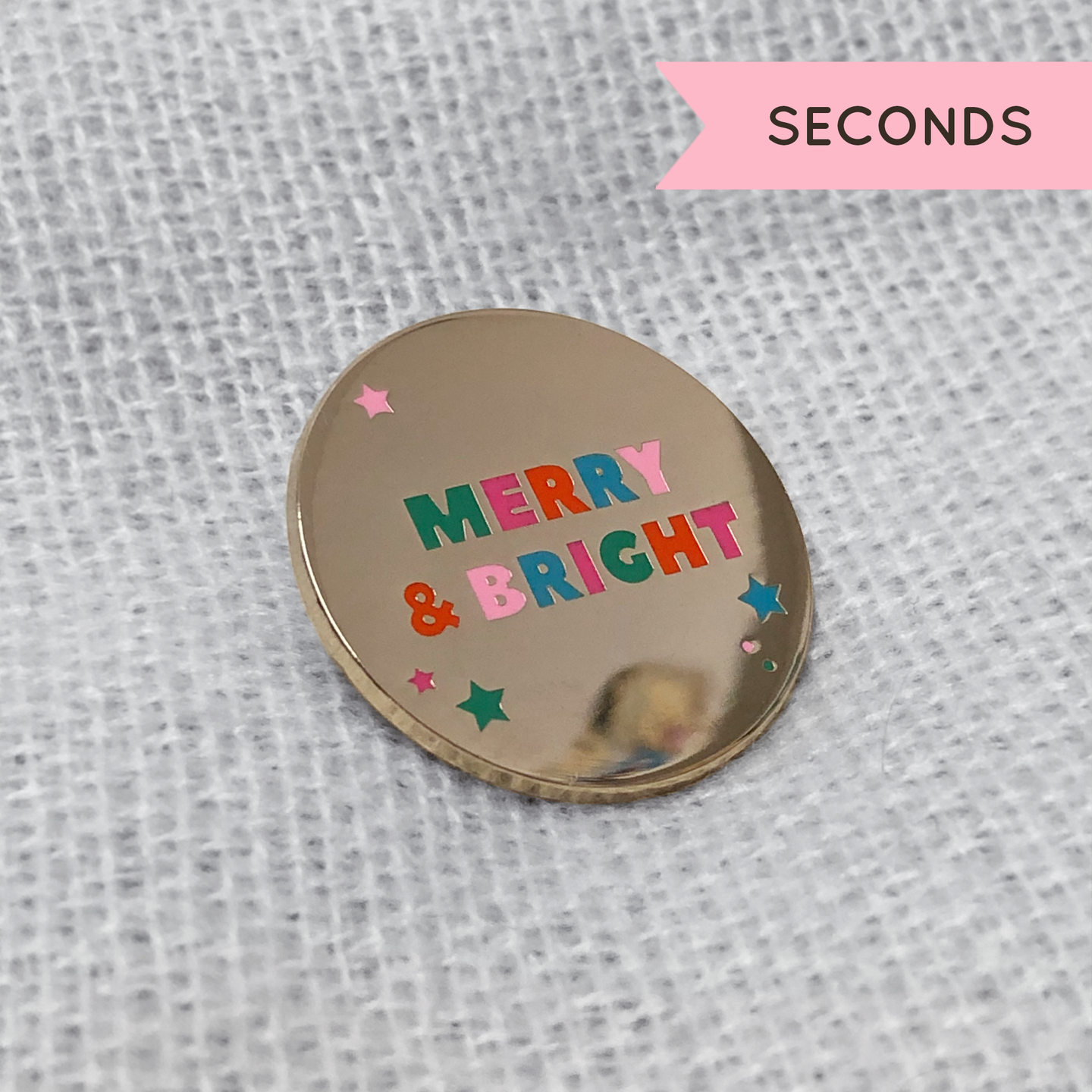 SECONDS / Pastel Merry And Bright Enamel Pin Badge
