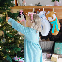 Dress Up Fox Felt Christmas Stocking - Clara and Macy