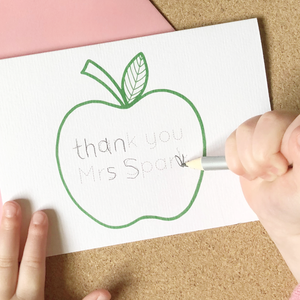 Thank You Teacher Personalised Handwriting Card - Clara and Macy