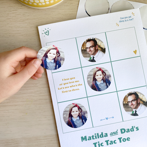 Personalised Dad And Me Noughts And Crosses Photo Card