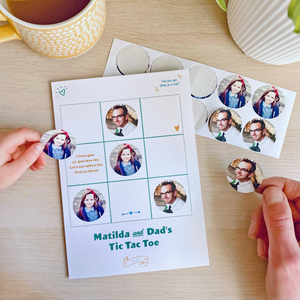 Personalised Dad And Me Noughts And Crosses Photo Card