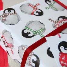 Baby Penguin Christmas Wrapping Paper Set - Clara and Macy