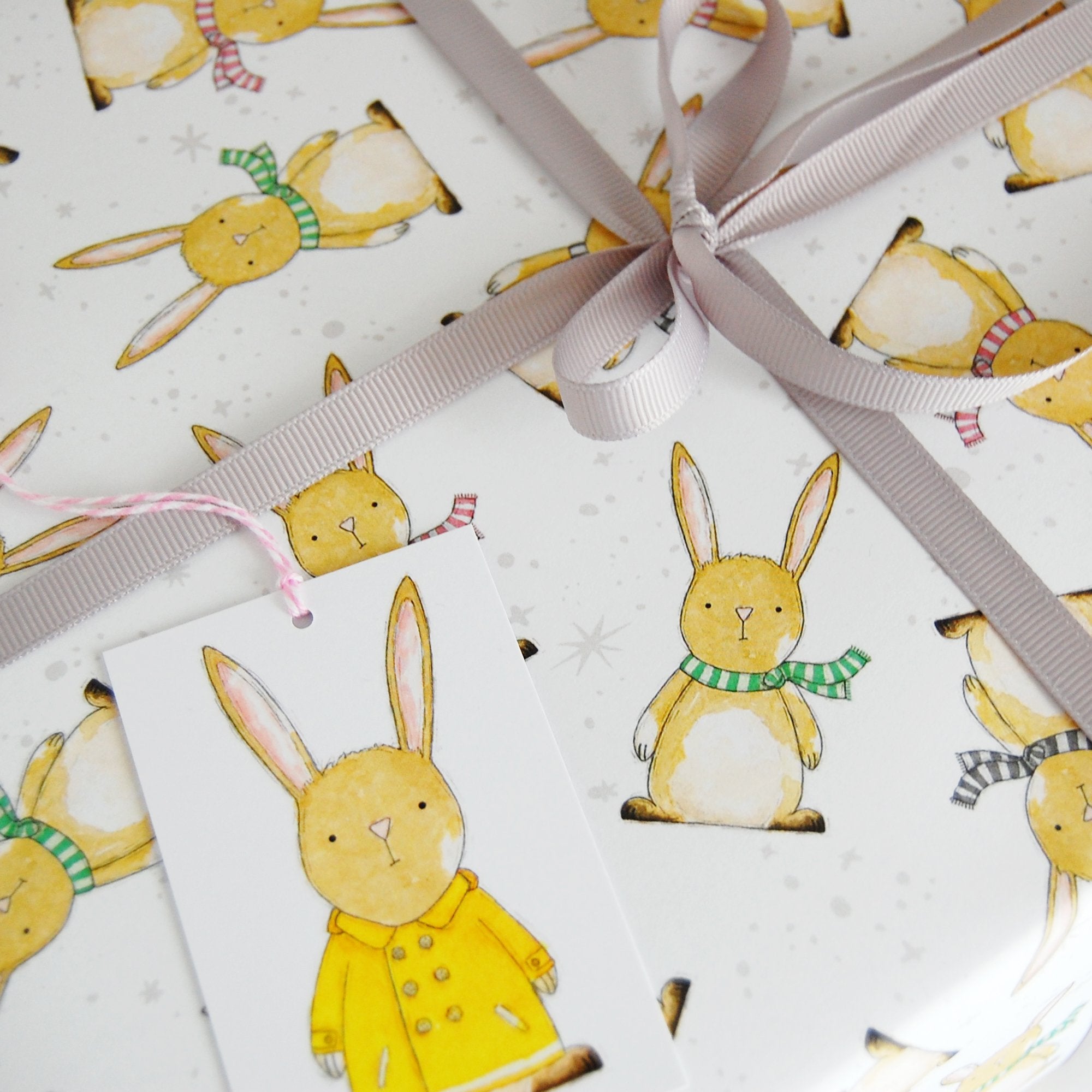 New Baby Rabbit Wrapping Paper Set – Clara and Macy