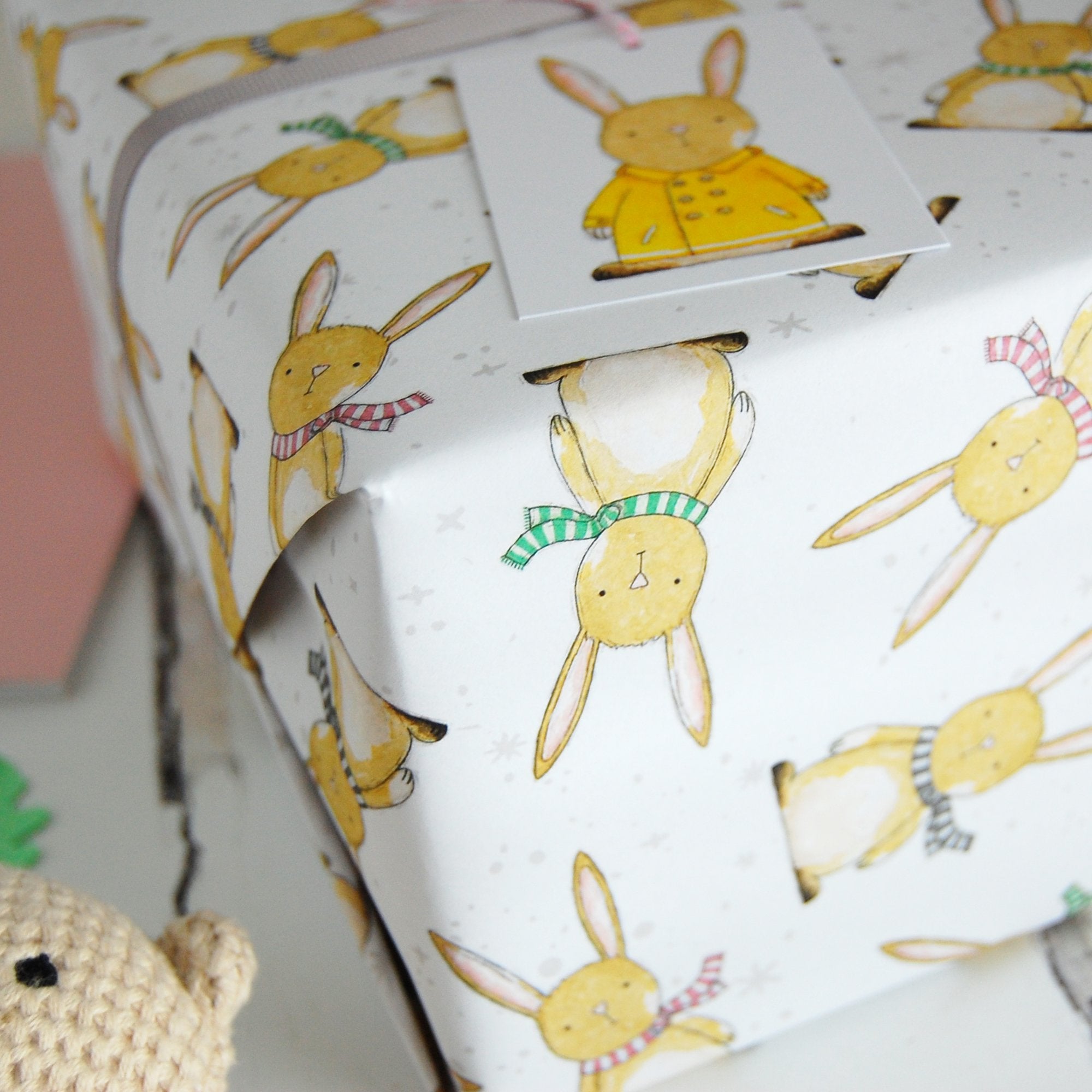 New Baby Rabbit Wrapping Paper Set – Clara and Macy
