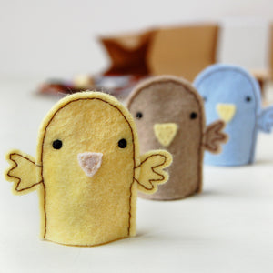Make Your Own Bird Finger Puppets Craft Kit - Clara and Macy
