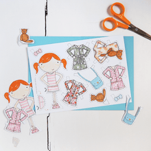 Clara Paper Doll Bedtime Outfits - Clara and Macy