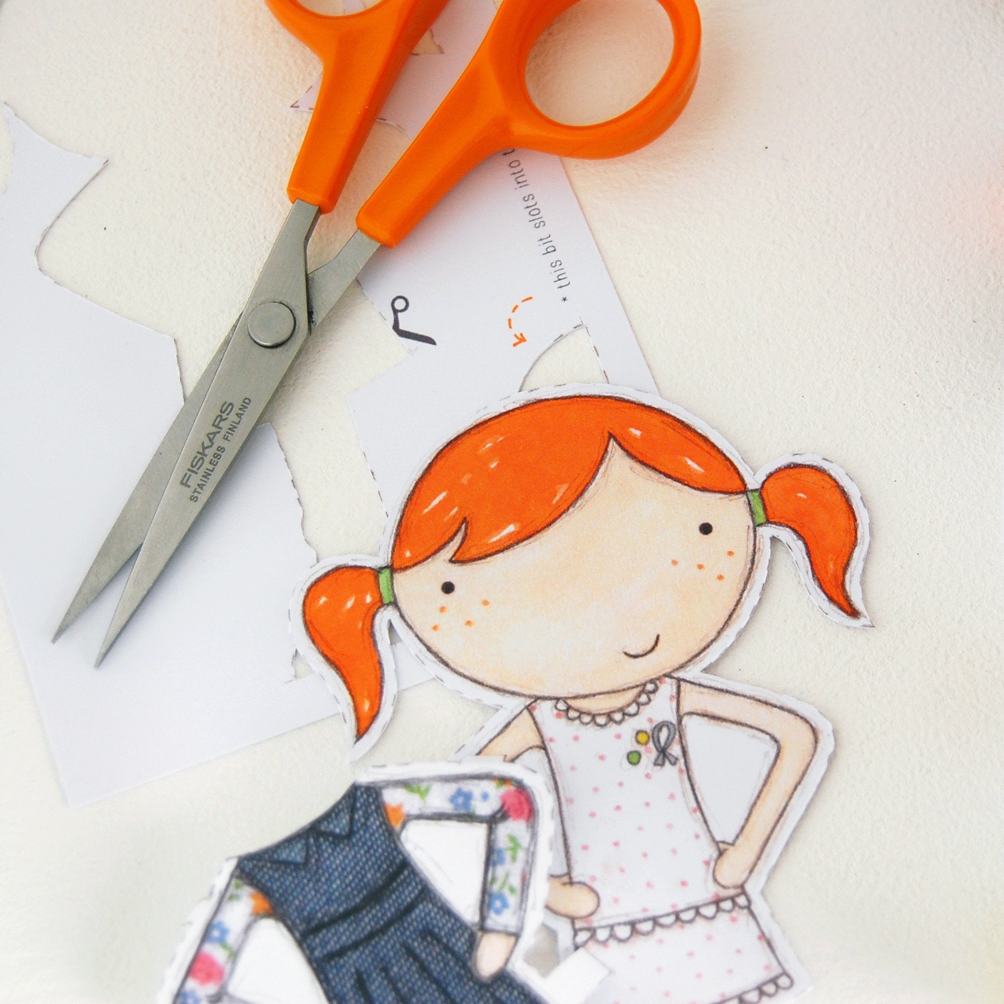 Paper Doll Rapping Paper Clara Paper Doll Wrapping Paper Set – Clara and Macy