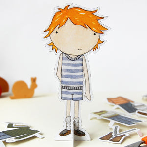 Colin Dress Up Paper Doll - Clara and Macy