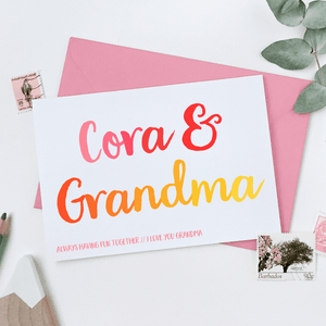 Personalised Grandma And Me Card - Clara and Macy