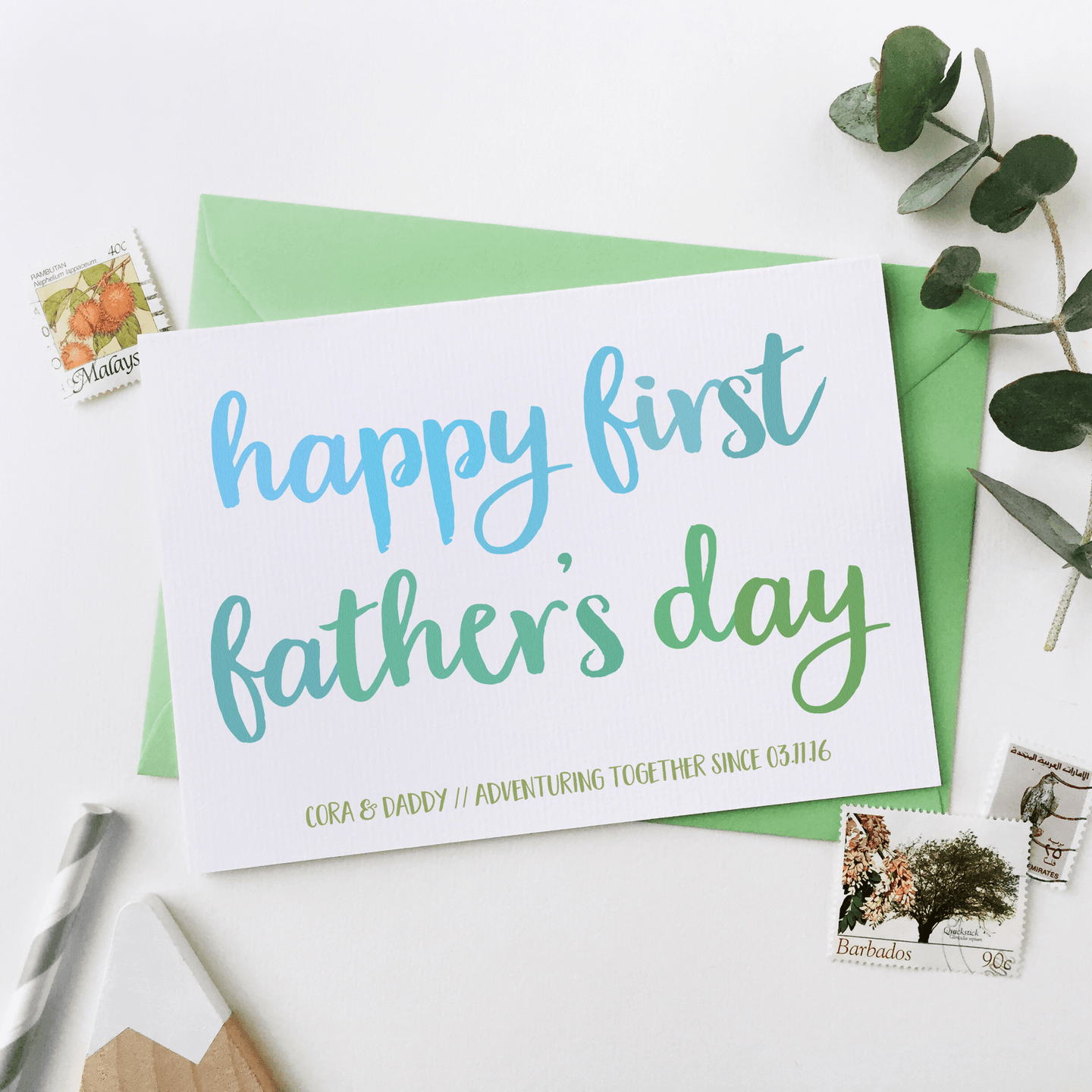 1st fathers best sale day card