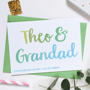 Personalised Grandad And Me Card - Clara and Macy