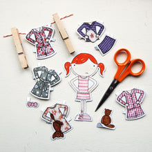 Clara Paper Doll Bedtime Outfits - Clara and Macy