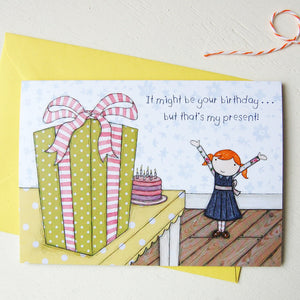 Clara Loves Presents Birthday Card - Clara and Macy