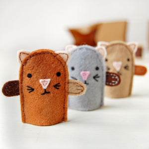 Make Your Own Kitten Finger Puppets Craft Kit - Clara and Macy