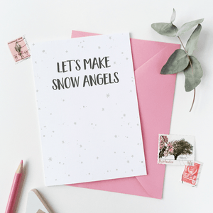 Let's Make Snow Angels Card - Clara and Macy