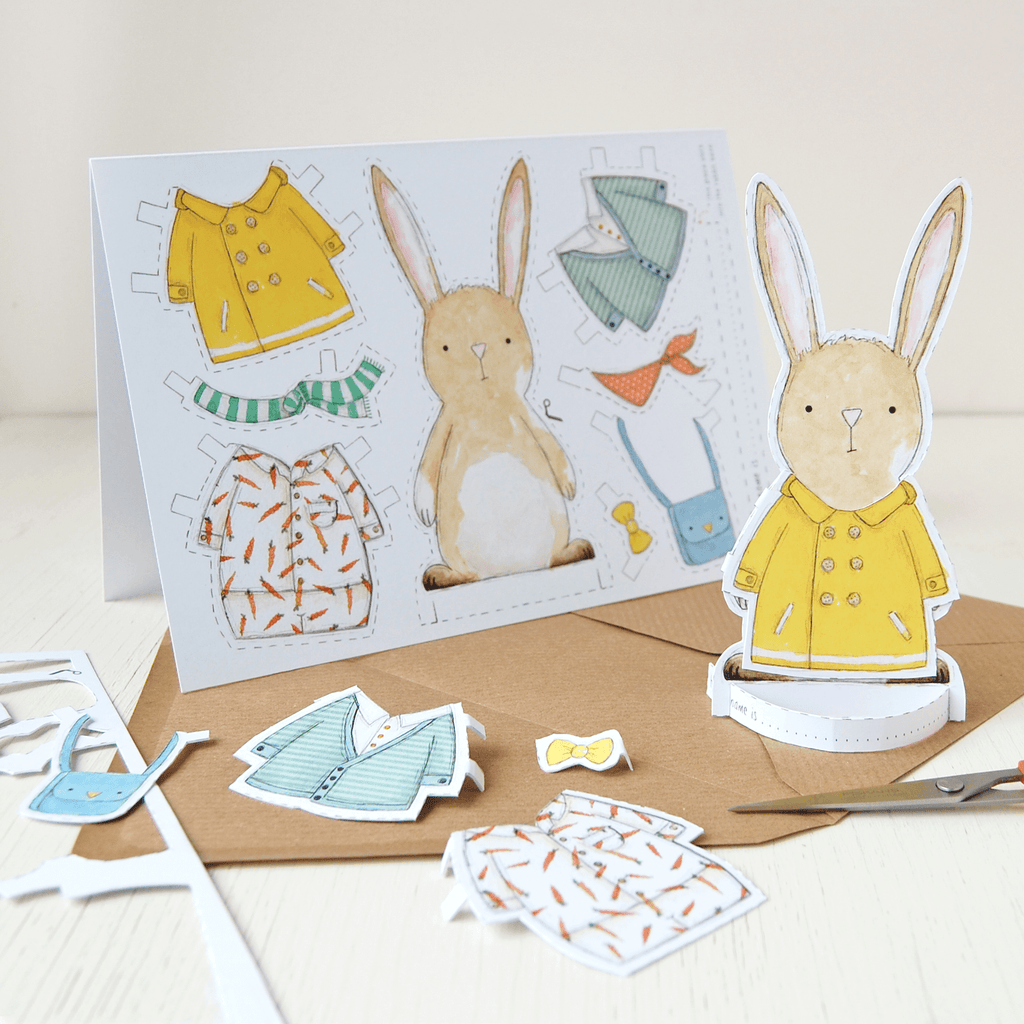 Dress Up A Rabbit Card – Clara and Macy