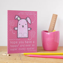 Rabbit Finger Puppet Easter Card - Clara and Macy