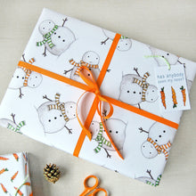 Christmas Snowman Wrapping Paper Set - Clara and Macy