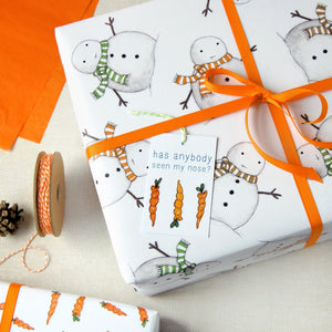 Christmas Snowman Wrapping Paper Set - Clara and Macy