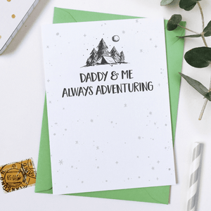 Personalised Always Adventuring Father's Day Card - Clara and Macy